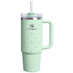 Stanley Pastel Green Polka Dot Tumbler with Straw
